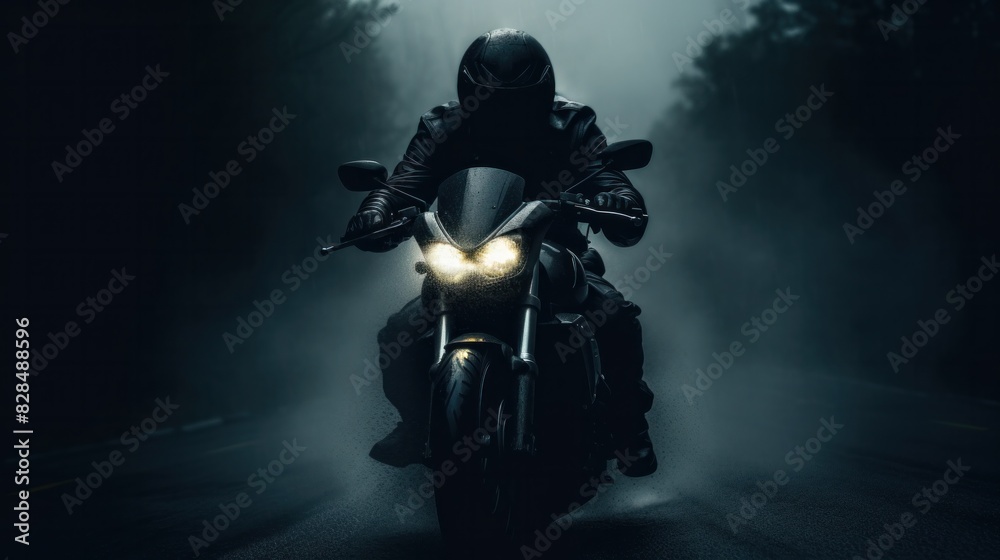Motorcycle rider in the fog Motorcycle wallpaper Motorcycle rider in the fog Motorcycle wallpaper