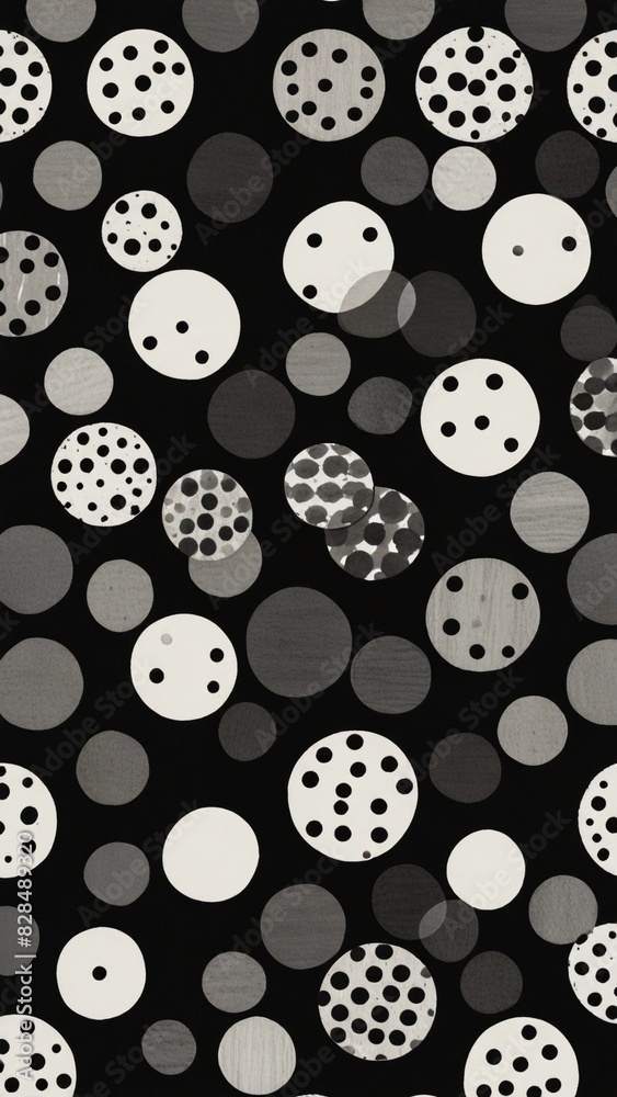 black and white dots black and white dots