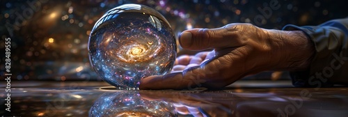 Galactic Reflections in a Crystal Ball Generative AI photo