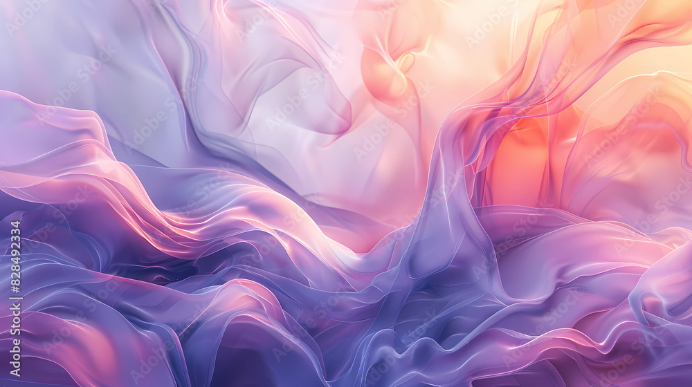 Fototapeta premium Abstract background with soft pastel waves. Gradient colors. For designing apps or products.