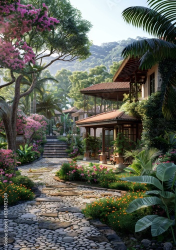 A luxurious villa in the rainforest
