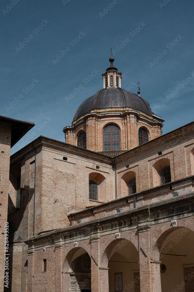 Ancient structure with a high tower and domed roof in the province of Pesaro and Urbino Ancient structure with a high tower and domed roof in the province of Pesaro and Urbino