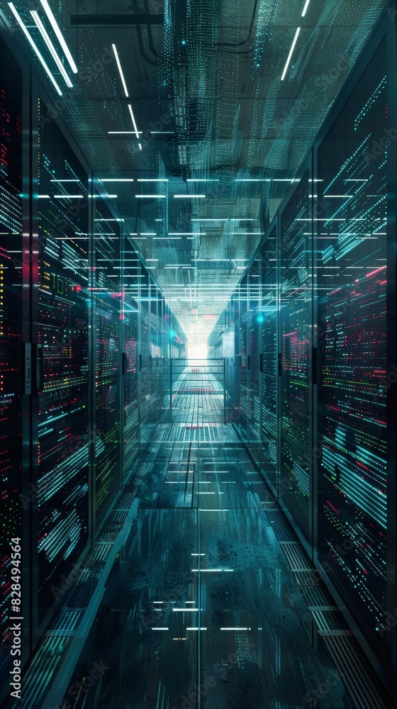 Obraz premium Advanced data extraction techniques There are cutting-edge technologies and sophisticated tools designed to process and analyze vast amounts of digital data.