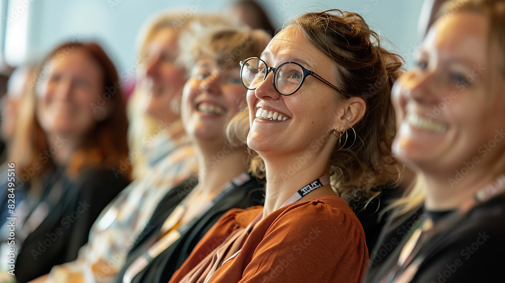 A group of women at a seminar A group of women at a seminar