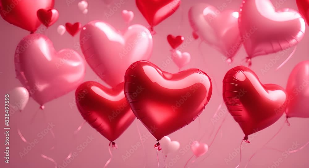 Heart balloons love in air valentine concept Video for the background on the festival of love and Valentines Day Heart balloons love in air valentine concept Video for the background on the festival of love and Valentines Day