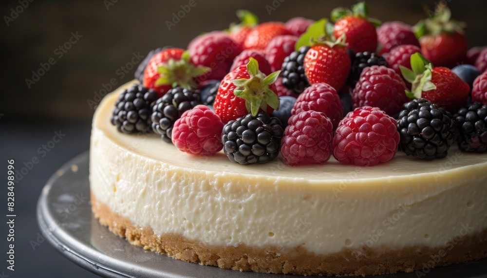 Tempting cake adorned with fresh raspberries and creamy layers, promising a delightful burst of flavor with every bite! 🍰🍓😋 Tempting cake adorned with fresh raspberries and creamy layers, promising a delightful burst of flavor with every bite! 🍰🍓😋