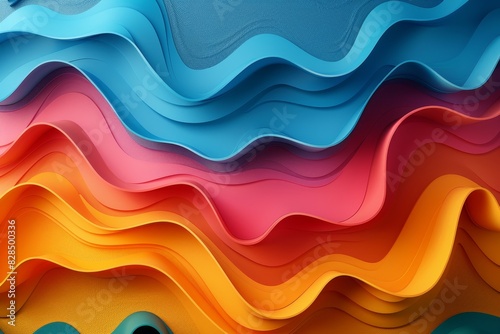 A colorful wave made of paper