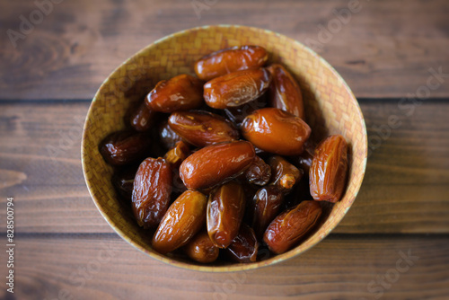 Photography A plate of date fruit close up