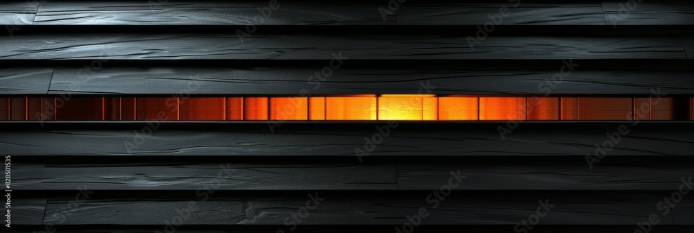 A close up of a building with a glowing light shining from its windows at night A close up of a building with a glowing light shining from its windows at night