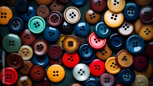 Colorful Assorted Buttons - High-Resolution Vintage Button Collection for Crafting and Design