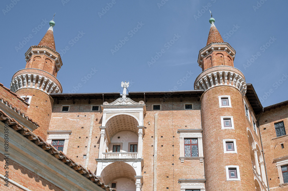 Fototapeta premium Ducal Palace, a Renaissance building in the Italian city of Urbino in the Marche
