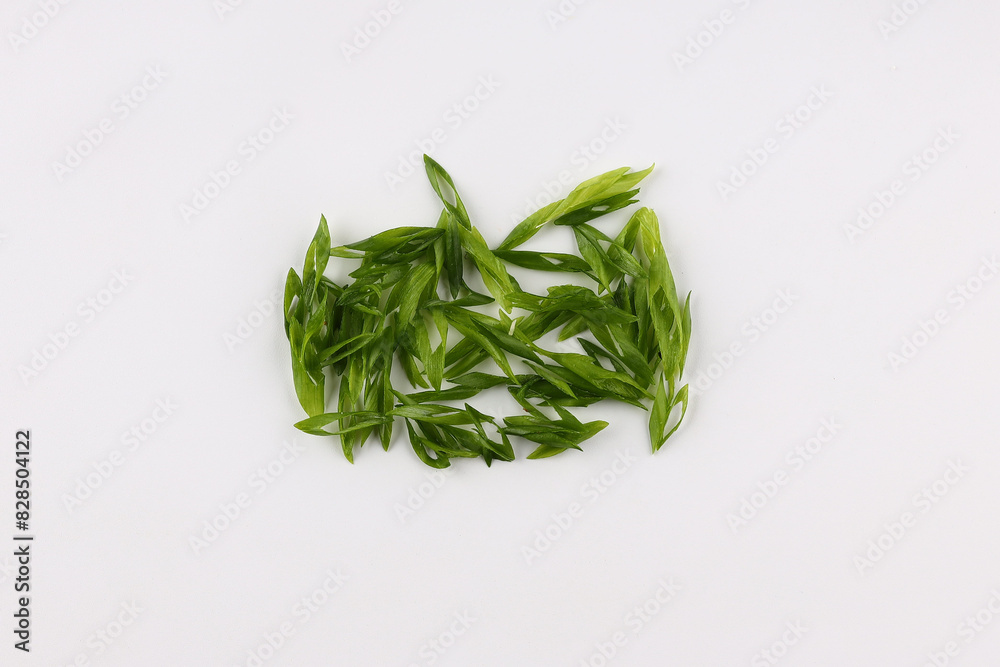 Green Onion Cuts Isolated, Scattered Fresh Chive Pile, Chopped Green Leek, Scallion Greens Pieces Chopped Chives, Spring Onion on White Background Top View Green Onion Cuts Isolated, Scattered Fresh Chive Pile, Chopped Green Leek, Scallion Greens Pieces Chopped Chives, Spring Onion on White Background Top View