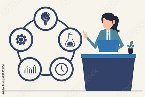 Business Strategy and Innovation Concept Illustration photo