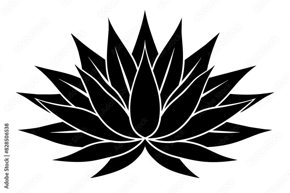 agave wild flower vector silhouette illustration agave wild flower vector silhouette illustration