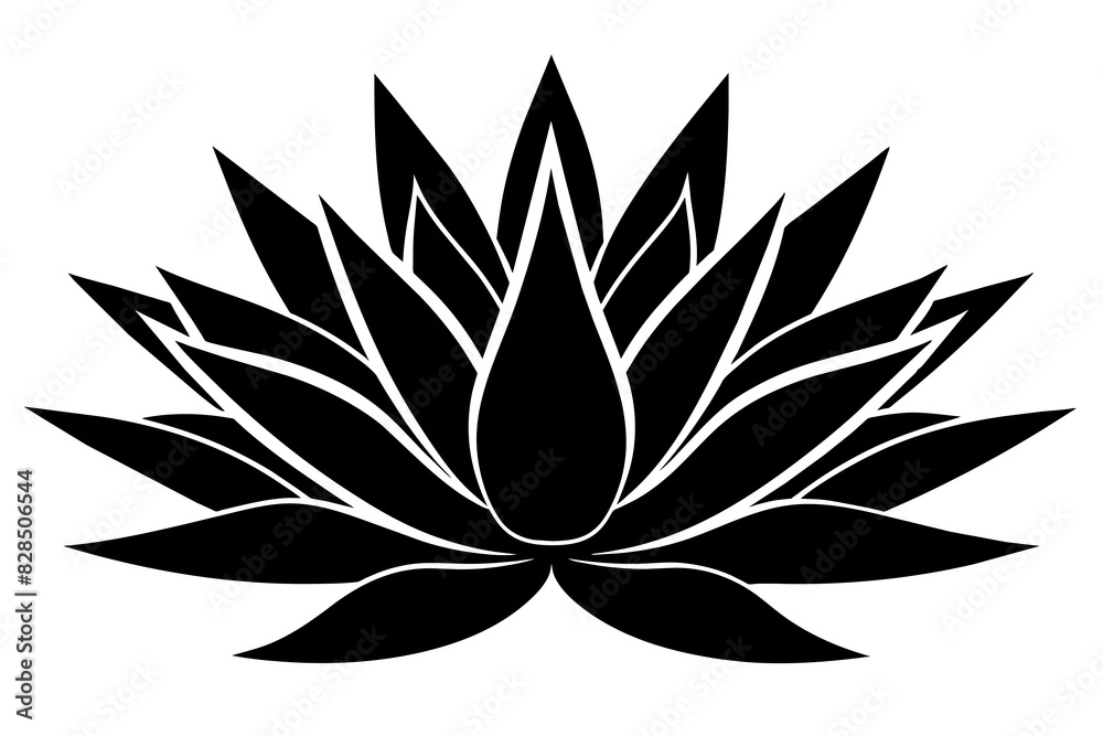 agave wild flower vector silhouette illustration agave wild flower vector silhouette illustration