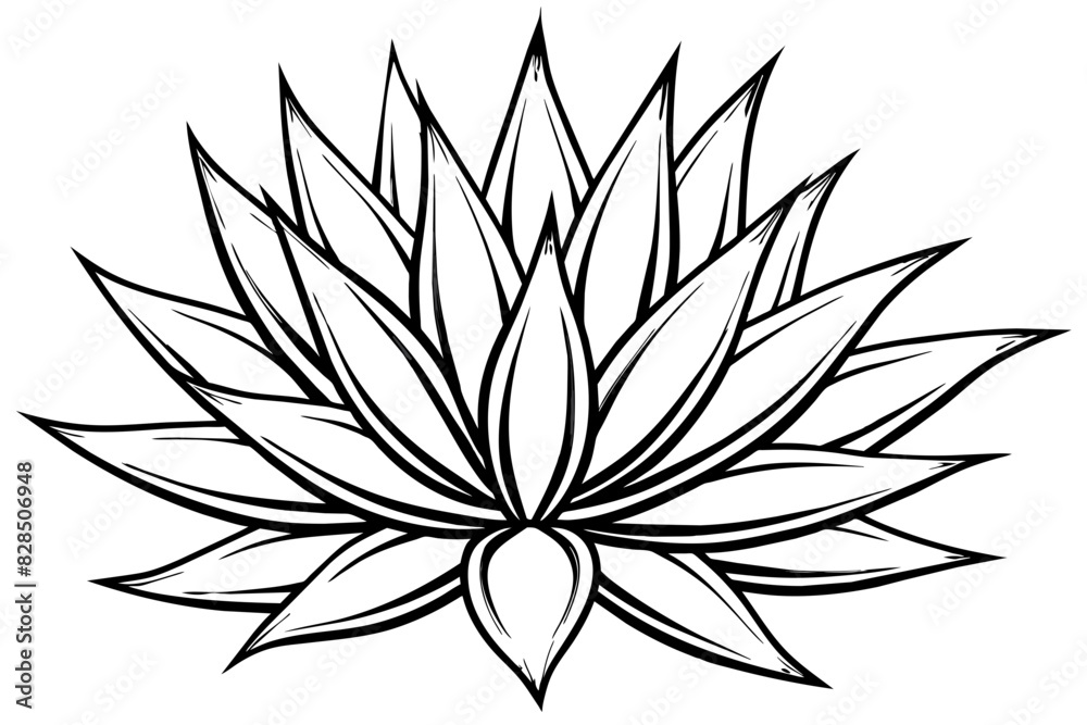 agave wild flower vector silhouette illustration agave wild flower vector silhouette illustration