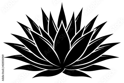 agave wild flower vector silhouette illustration