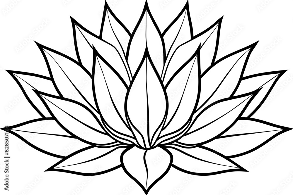 agave wild flower vector silhouette illustration agave wild flower vector silhouette illustration