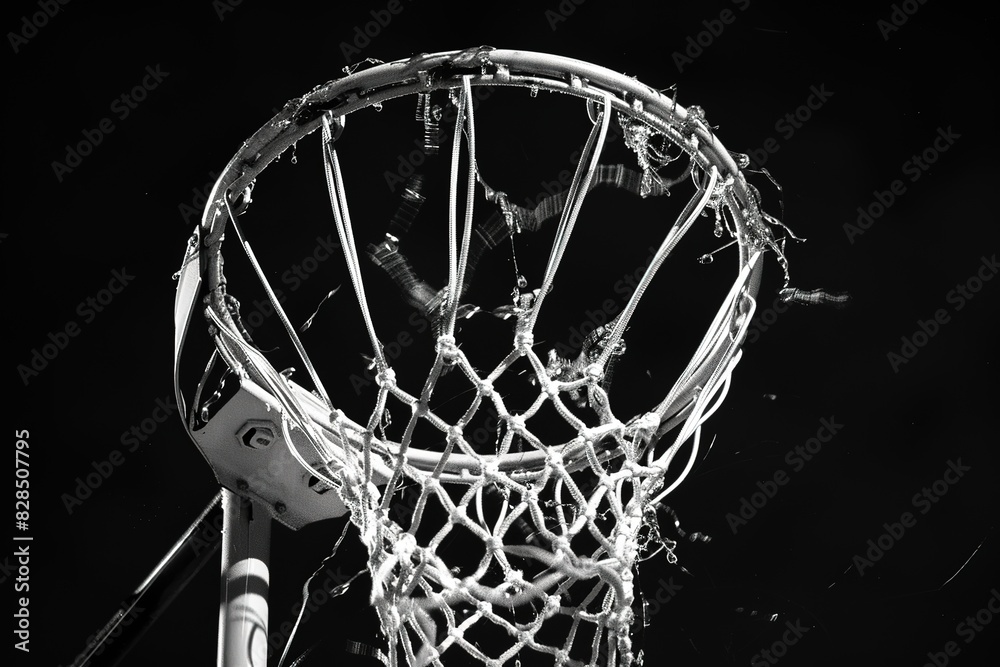 Basketball Hoop isolated over black Basketball Hoop isolated over black