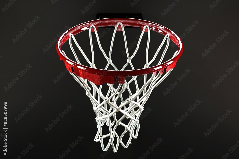 Basketball Hoop isolated over black Basketball Hoop isolated over black
