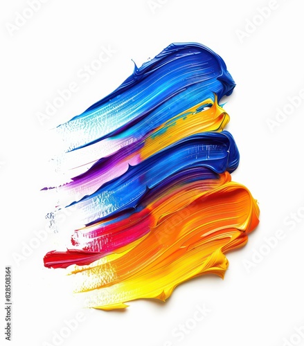 colorful strokes of paint illustration on a white background 
