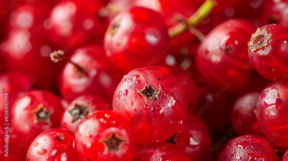 A close-up of fresh lingonberries, focusing on their smooth, glossy skin and bright red color. A close-up of fresh lingonberries, focusing on their smooth, glossy skin and bright red color.