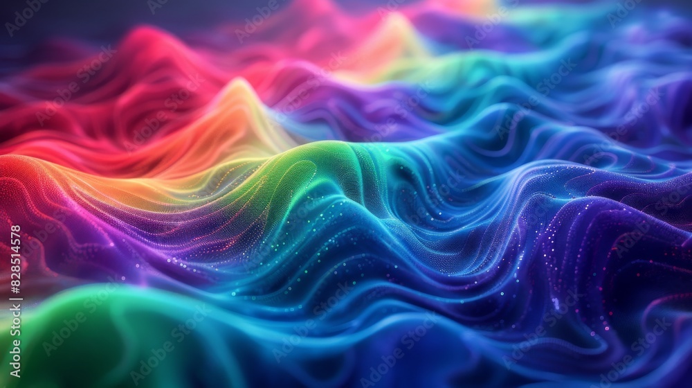 Obraz premium Vibrant Neon Waves