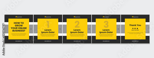 LinkedIn carousel post, social media Instagram carousel post, modern and editable business carousel template design