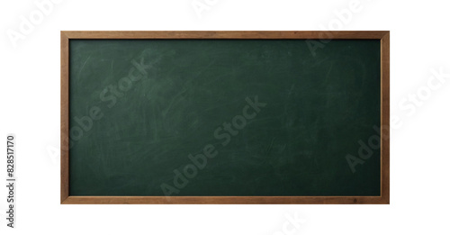 empty green chalkboard with wooden frame. blank blackboard png isolated on transparent background