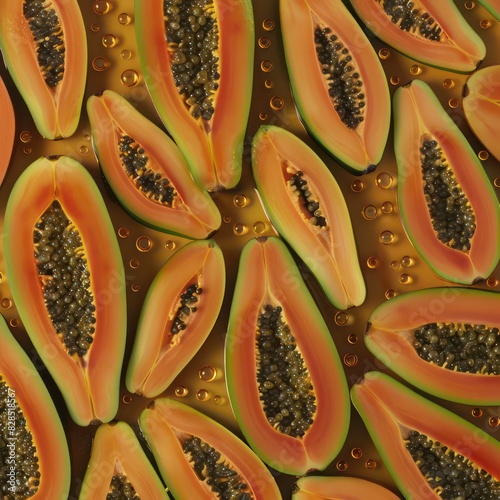 papayas full background
 photo