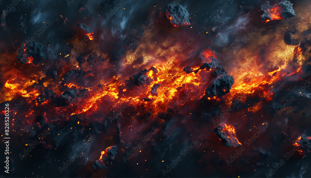 Burning coals from a fire abstract background Burning coals from a fire abstract background