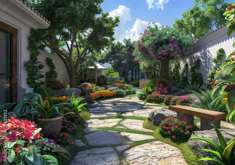 Design renderings for modern garden landscapes