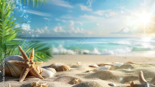 tropical holiday's wallpaper with nice beach and sunshine 