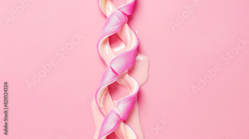 Spiral splash of pink cream