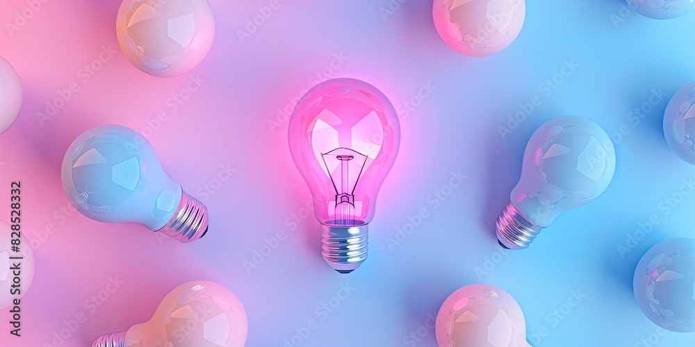 Bright Idea Concept with Light Bulb Bright Idea Concept with Light Bulb