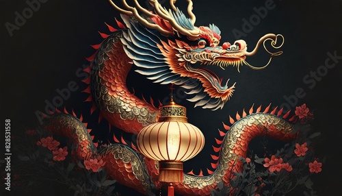 Wallpaper Mural chinese dragon statue in temple Torontodigital.ca