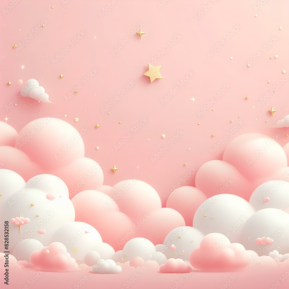 baby pink background wallpaper flat design illustration