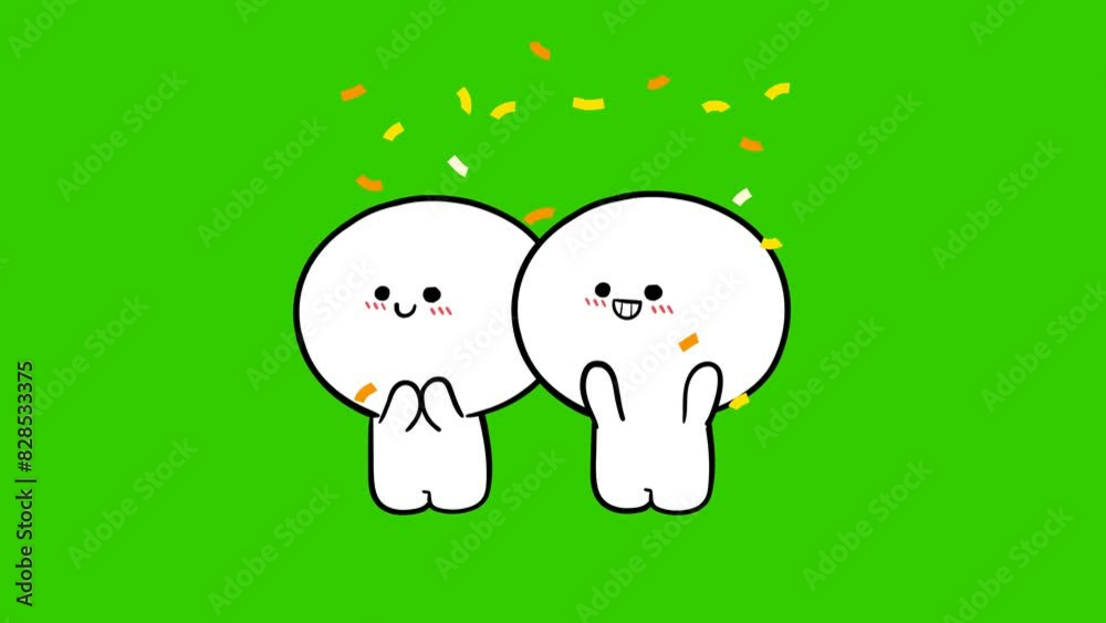 Animated Fun Ghost Applauding - Green Screen Animated Fun Ghost Applauding - Green Screen