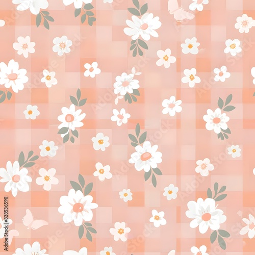 seamless background with flowers