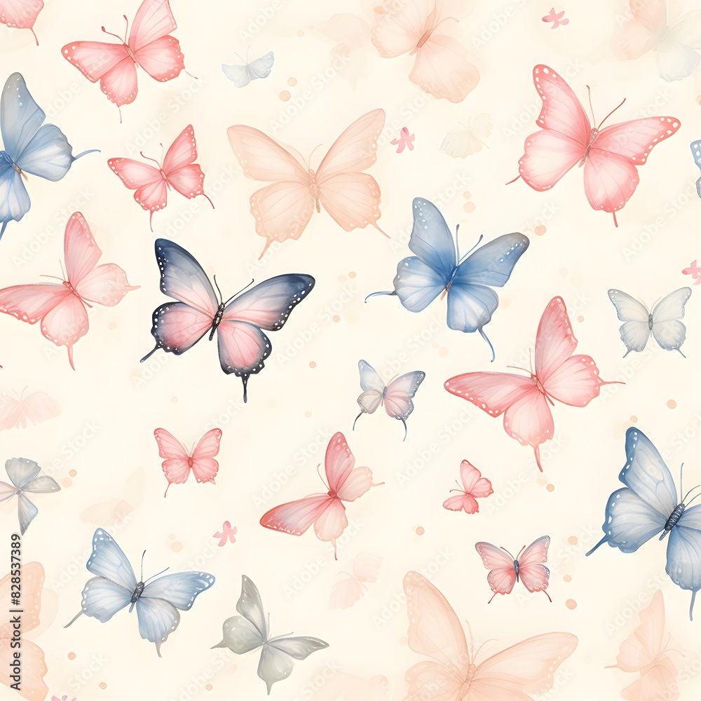 Fototapeta premium background with butterflies