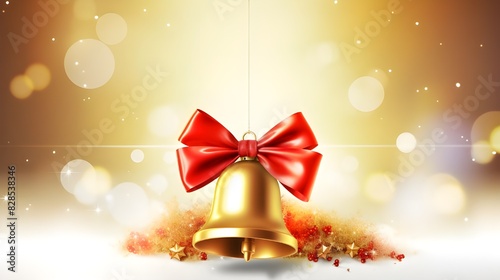 christmas card with bells photo