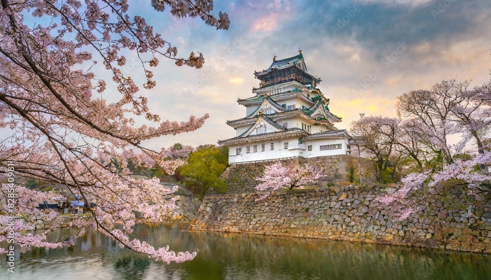 japanese castle in spring