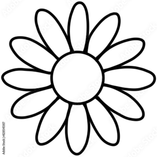 black flower line ,illustration