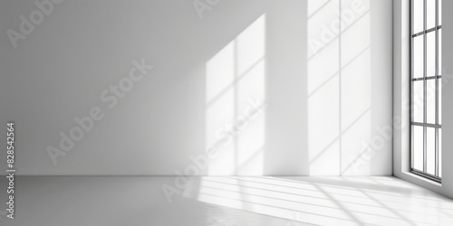 shadow window on white background 