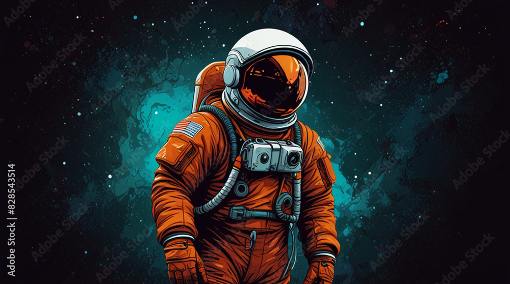 very details astronaut lost in galaxy background very details astronaut lost in galaxy background