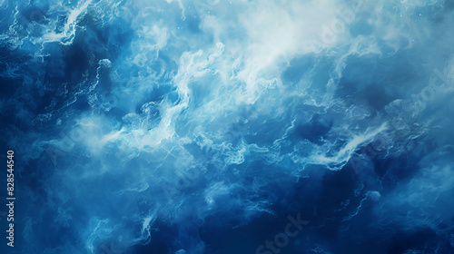 Waves and blue water as a background View at the ocean surface Natural summer seascape Water background Abstract blue ocean background ,abstract blue water background with waves and ripple close up