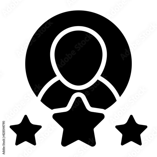 Premium design icon of customer rating

