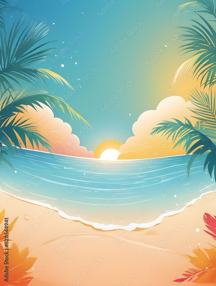 summer template with empty copy space summer template with empty copy space