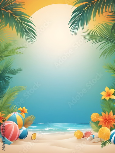 summer template with empty copy space