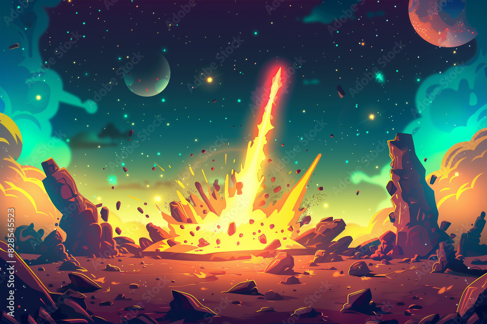 game background blast effect cartoon glow effect background game background blast effect cartoon glow effect background